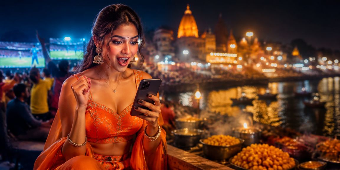 Cricket enthusiasts from Varanasi watching live cricket betting updates